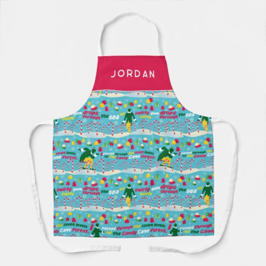 Het Elf Snoep Pattern Schort (Voorkant)