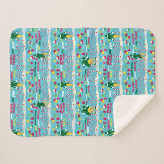 Het Elf Snoep Pattern Sherpa Deken (Voorkant (horizontaal))