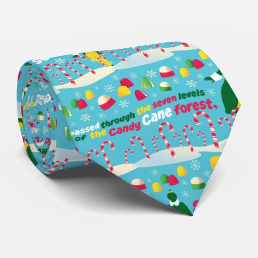 Het Elf Snoep Pattern Stropdas (Opgerold)