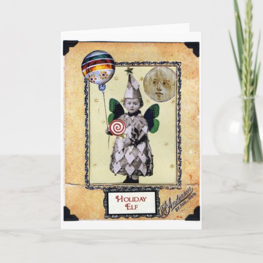 Het Elf van de vakantie Feestdagen Kaart (Voorkant)