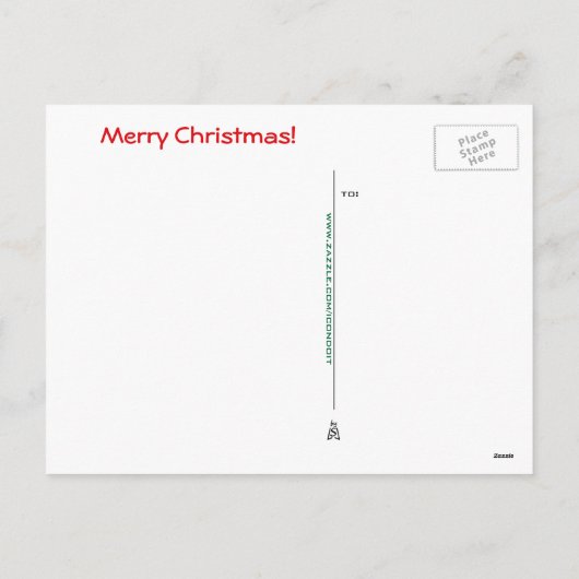 Het Elf van Kerstmis van Maxfield parrish-Y Feestdagenkaart (Achterkant)