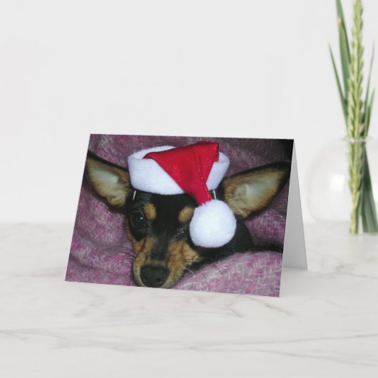 Het Elf van Littlest van de kerstman Feestdagen Kaart (Voorkant)