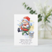 Het Elf van Santas als Voorzitter Feestdagenkaart (Staand voorkant)