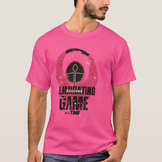 Het elimineren van excuses één spel per keer - Squ T-shirt (Voorkant)