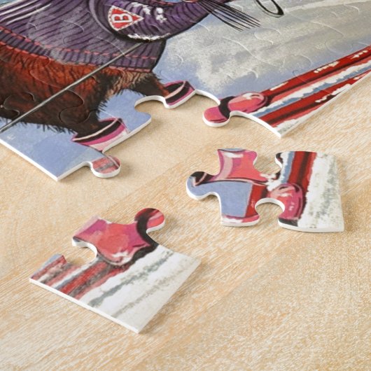 Het Elizabeth Ski-team Legpuzzel (Zijkant)