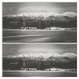 Het Elkhorn-gebergte in zwart-wit Stof