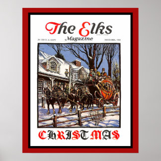 Het Elks Magazine 1930 Kerstmis Poster
