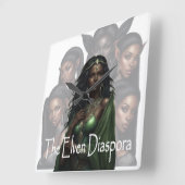Het Elven Diaspora Hoesje Kunst Vierkante Klok (Hoek)