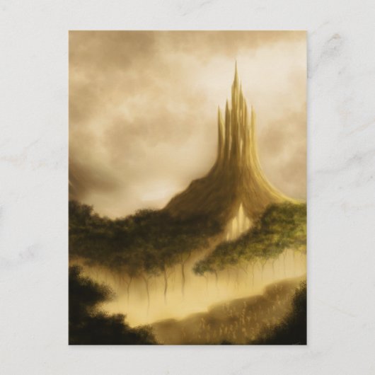 het elven - koninkrijk fantasy art briefkaart (Voorkant)