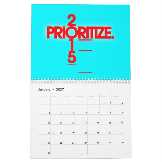 Het Embiggen-kalender van 2015 Kalender (Jan 2027)