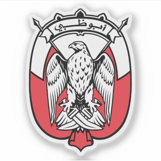 Het embleem van Abu Dhabi Sticker (Voorkant)