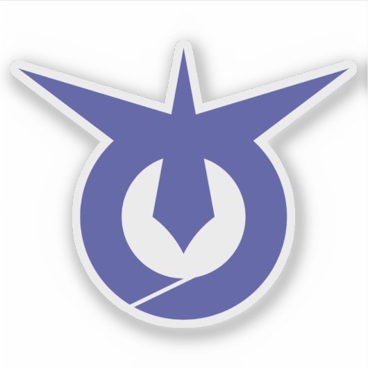 Het embleem van Aki, Kochi Sticker (Voorkant)