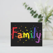 Het Embleem van de Familie LGBT Briefkaart (Staand voorkant)