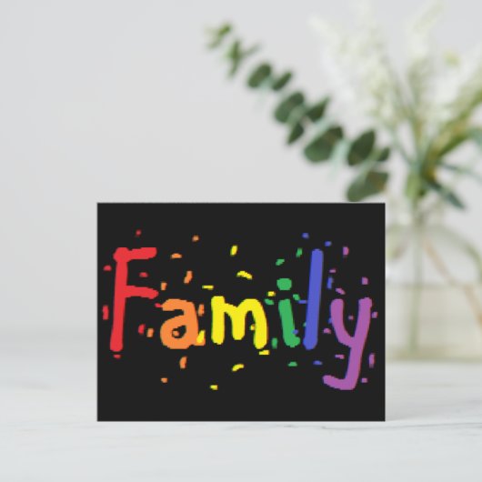 Het Embleem van de Familie LGBT Briefkaart (Staand voorkant)