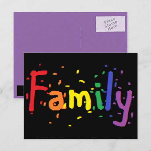 Het Embleem van de Familie LGBT Briefkaart (Voorkant / Achterkant)