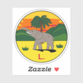 Het embleem van de kolonie Lagos, Nigeria (1886-19 Sticker (Vel)