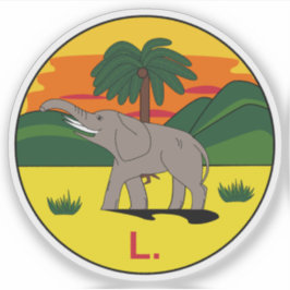 Het embleem van de kolonie Lagos, Nigeria (1886-19 Sticker