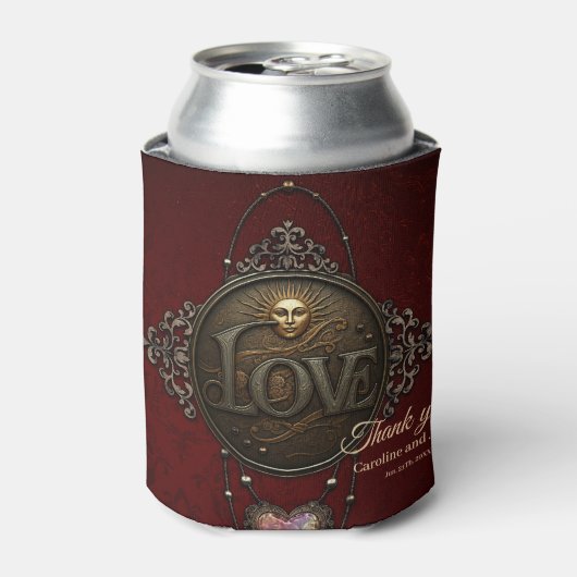 Het embleem van de liefde blikjeskoeler (Blikje Voorkant)