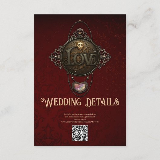 Het embleem van de liefde. informatiekaartje (Voorkant)