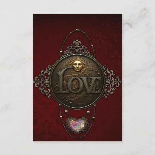 Het embleem van de liefde. informatiekaartje (Achterkant)