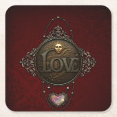 Het embleem van de liefde. kartonnen onderzetters (Voorkant)