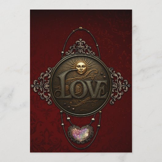 Het embleem van de liefde. menu (Achterkant)