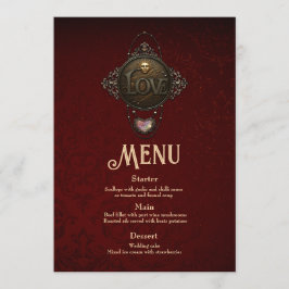 Het embleem van de liefde. menu