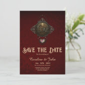Het embleem van de liefde. save the date (Staand voorkant)