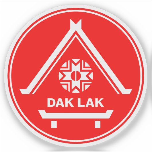 Het embleem van de provincie Dak Lak Sticker (Voorkant)