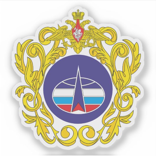 Het embleem van de Russische ruimtemacht Sticker (Voorkant)