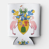 het embleem van de turks - en de caicoseilanden blikjeskoeler (Voorkant)