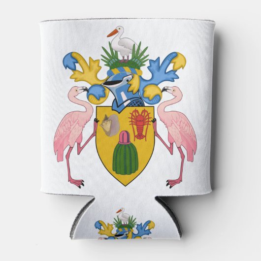 het embleem van de turks - en de caicoseilanden blikjeskoeler (Voorkant)