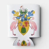 het embleem van de turks - en de caicoseilanden blikjeskoeler (Achterkant)