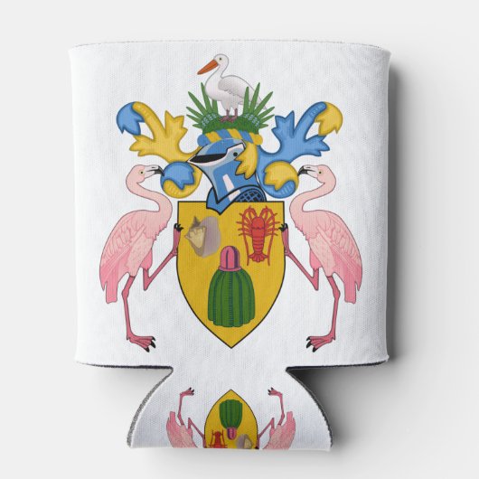 het embleem van de turks - en de caicoseilanden blikjeskoeler (Achterkant)