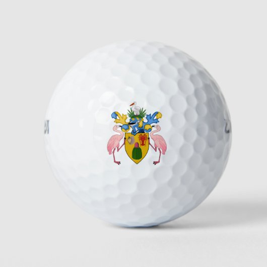 het embleem van de turks - en de caicoseilanden golfballen (Voorkant)