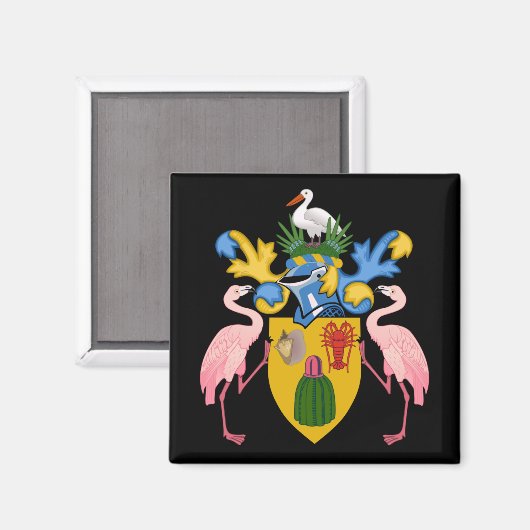 het embleem van de turks - en de caicoseilanden magneet (Voorkant / Achterkant)