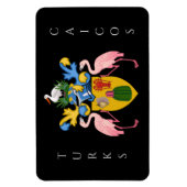 het embleem van de turks - en de caicoseilanden magneet (Verticaal)