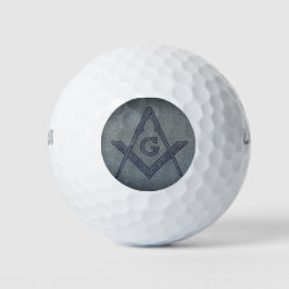 Het embleem van de vrijmetselaar golfballen