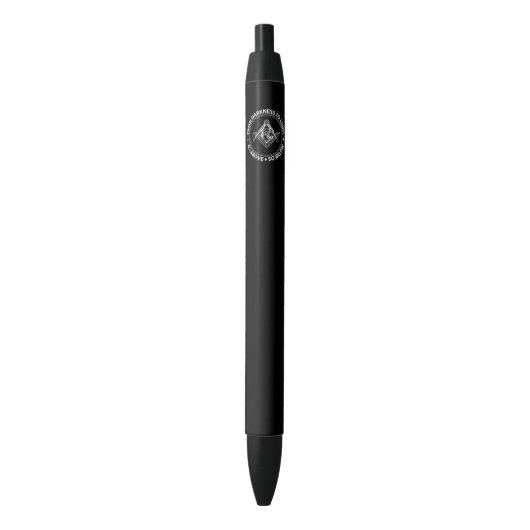 Het embleem van de vrijmetselarij zwarte inkt pen (Voorkant Verticaal)