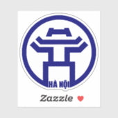 Het embleem van Hanoi, Vietnam Sticker (Vel)