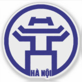 Het embleem van Hanoi, Vietnam Sticker (Voorkant)