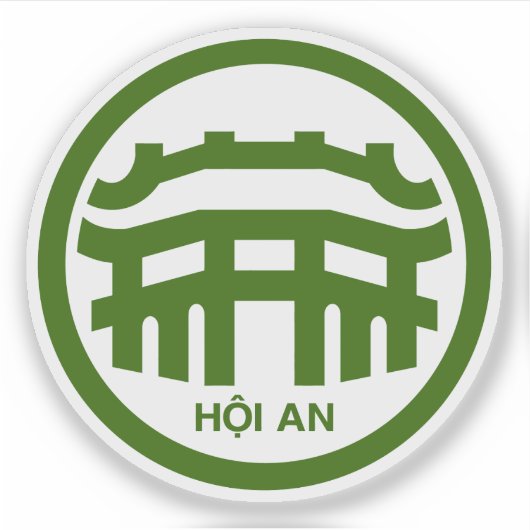 Het embleem van Hoi An, Vietnam Sticker (Voorkant)