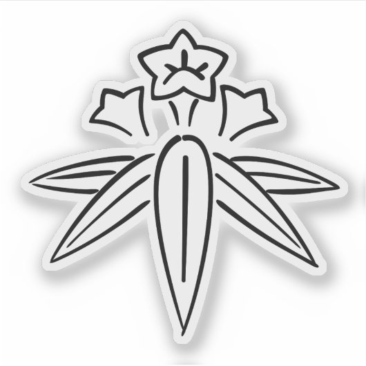 Het embleem van Kamakura, Kanagawa Sticker (Voorkant)