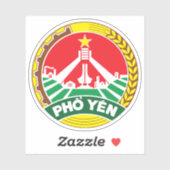 Het embleem van Phổ Yên, Vietnam Sticker (Vel)
