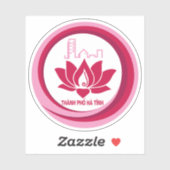 Het embleem van Thành Phố Hà Tĩnh, Vietnam Sticker (Vel)