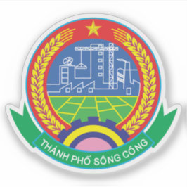 Het embleem van Thành Phố Sông Công, Vietnam Sticker