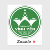 Het embleem van Thành Phố Vĩnh Yên, Vietnam Sticker (Vel)