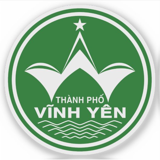 Het embleem van Thành Phố Vĩnh Yên, Vietnam Sticker (Voorkant)