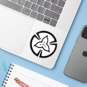 Het embleem van Tokorozawa, Saitama Sticker (Laptop met iPhone)