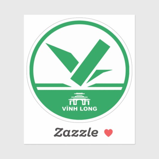 Het embleem van Vinh Long, Vietnam Sticker (Vel)